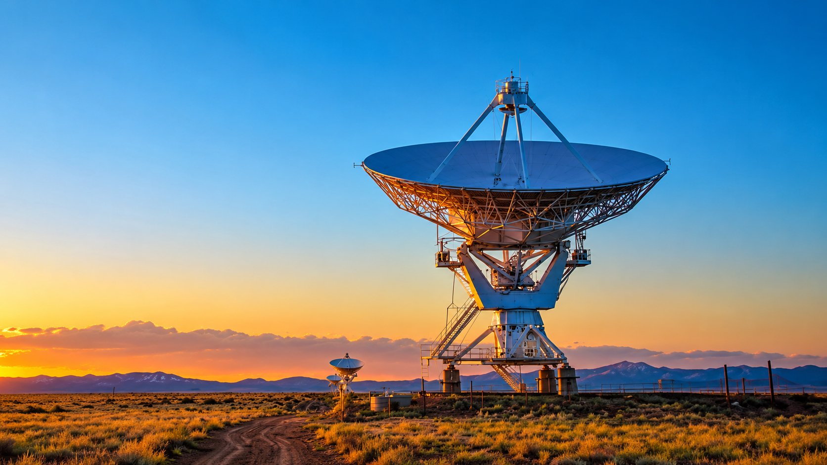 VSAT satellite dish installation